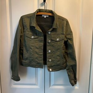 Dark olive green light jacket